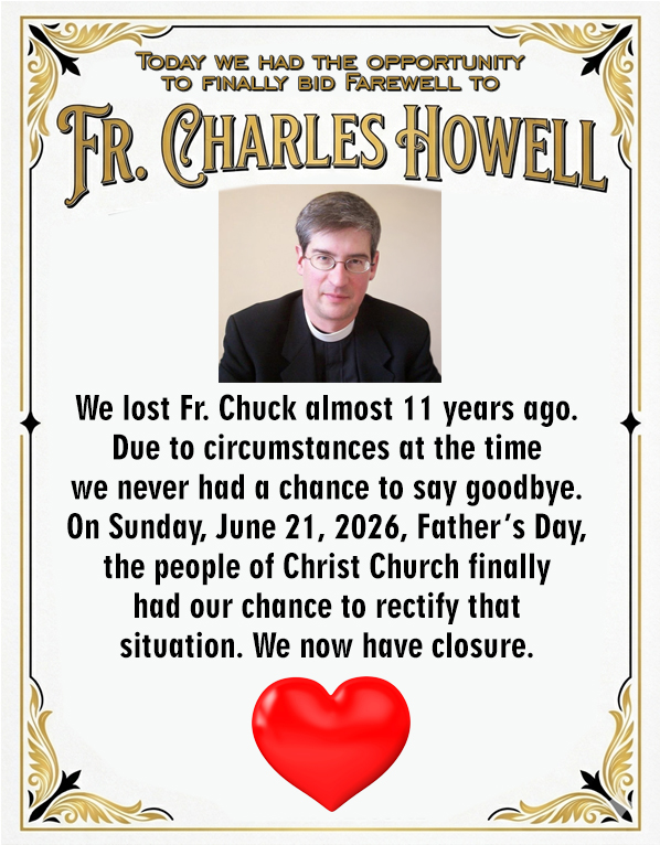 Farewll Fr. Chuck